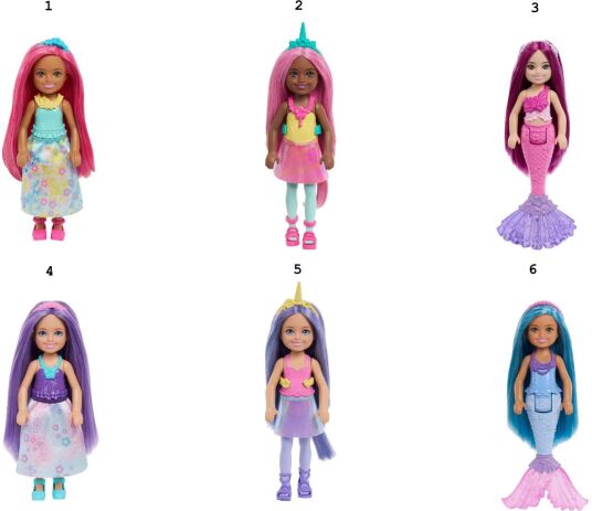 Barbie Chelsea Παραμυθένιος Κόσμος-6 Σχέδια (JKH54) (1)