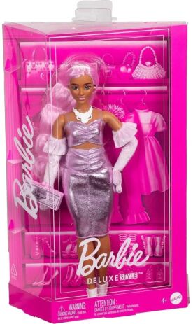 Barbie Deluxe Fashionistas-Ροζ Μαλλιά (HYV25) (1)