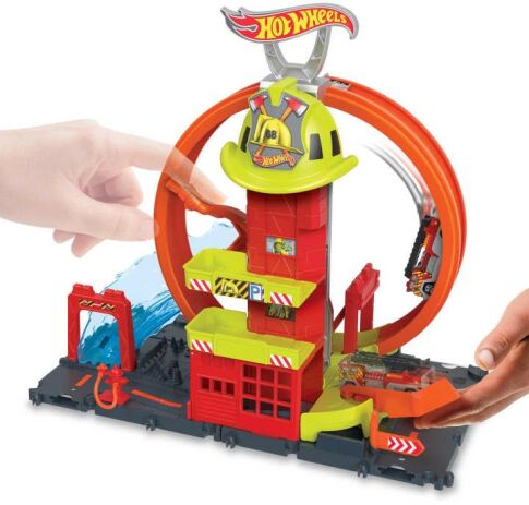 Hot Wheels Πίστα Πυροσβεστικός Σταθμός City (HKX41) (6)