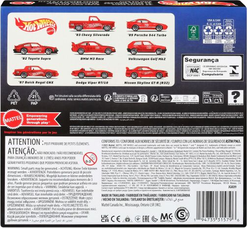 Hot Wheels Αυτοκινητάκια Σετ Των 8-80 Χρόνια (JGK09) (2)