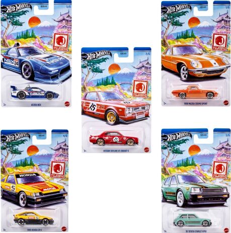Hot Wheels Αυτοκινητάκια J Imports-5 Σχέδια (HWR57) (2)