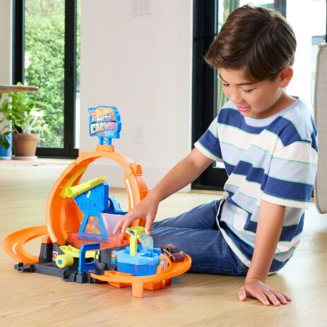 Hot Wheels Mega Πλυντήριο Χρωμοκεραυνών Με Λουπ (JHL97) (5)