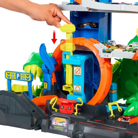 Hot Wheels Απόλυτο Γκαράζ T-Rex Με Πίστα City (JHL98) (2)