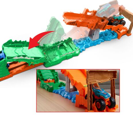 Hot Wheels Monster Trucks Πίστα-Εξόντωση Κροκόδειλου (JJN45) (4)