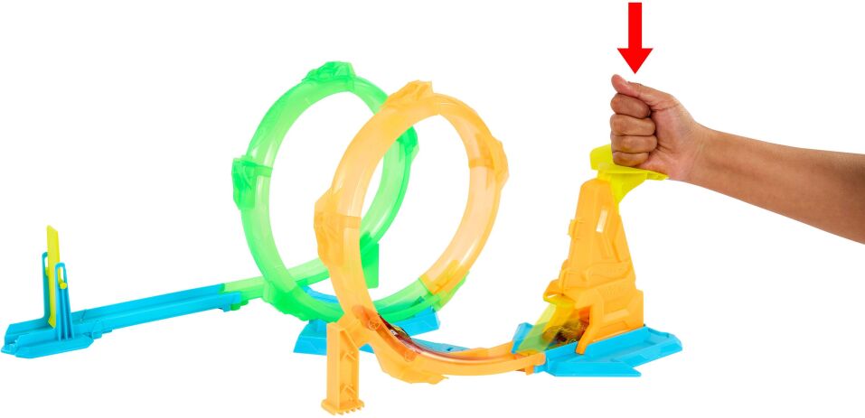 Hot Wheels Πίστα Neon Speeders Double Loop Lash (JMG49) (3)