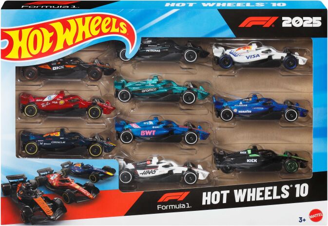 Hot Wheels Αυτοκινητάκια F1 Σετ Των 10 (JMM24) (1)