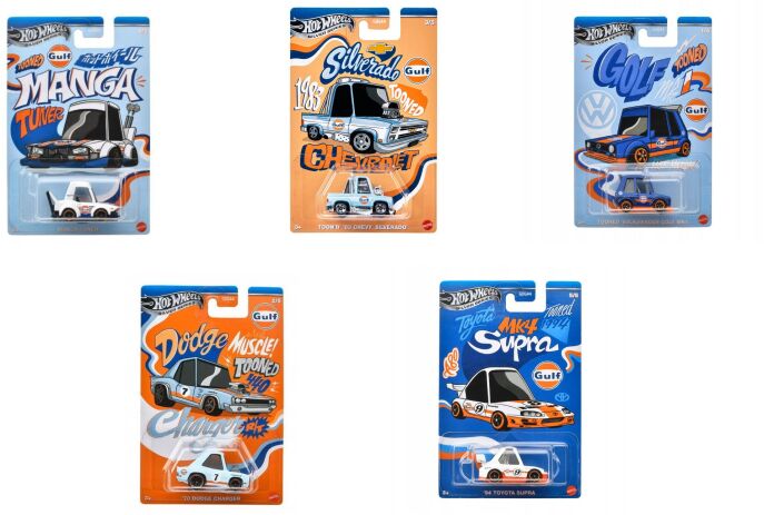 Hot Wheels Αυτοκινητάκια-Tooned Gulf Racing-5 Σχέδια (JDY84) (2)