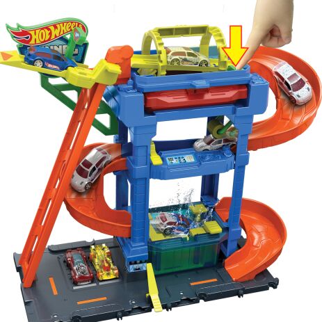 Hot Wheels Χρωμοκεραυνοί Πλυντήριο (HTN80) (2)