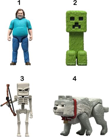 Minecraft Movie Φιγούρες-4 Σχέδια (JFR44) (1)