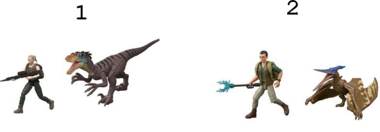 Jurassic World Rebirth Φιγούρες Δεινοσαύρων Με Φιγούρα-2 Σχέδια (JGB82) (1)