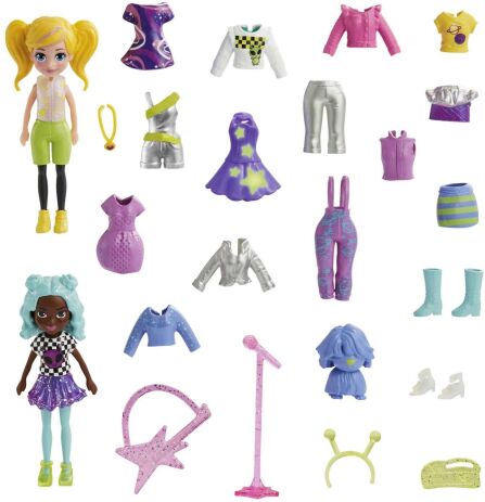 Polly Pocket Κούκλα Με Μόδες Μεγάλο Pack-3 Σχέδια (HNF51) (4)
