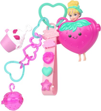 Polly Pocket Polly Κούκλα Με Αξεσουάρ & Μπρελόκ Μεγάλο Pack-3 Σχέδια (JKR51) (10)