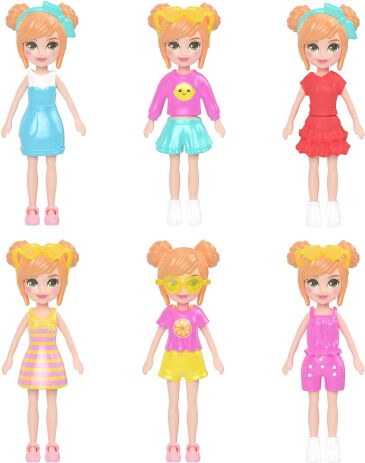 Polly Pocket Polly Κούκλα Με Αξεσουάρ & Μπρελόκ Μεγάλο Pack-3 Σχέδια (JKR51) (8)