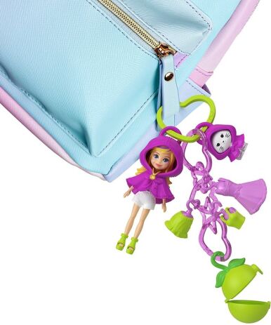 Polly Pocket Polly Κούκλα Με Αξεσουάρ & Μπρελόκ Μεσαίο Pack-3 Σχέδια (JKR46) (4)