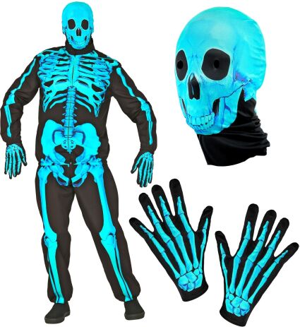 WM Στολή Ενηλίκων Neon Skeleton FC Large (15883) (2)
