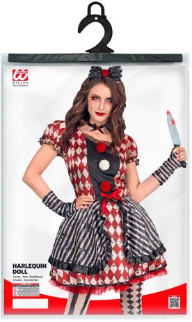 WM Στολή Ενηλίκων Harlequin Doll Medium (42702) (1)
