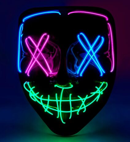 WM Μάσκα Colored Led Scary (30333) (0)
