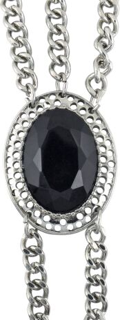 WM Αλυσίδα Χεριού Gothic Με Μαύρη Πέτρα (7135H) (0)