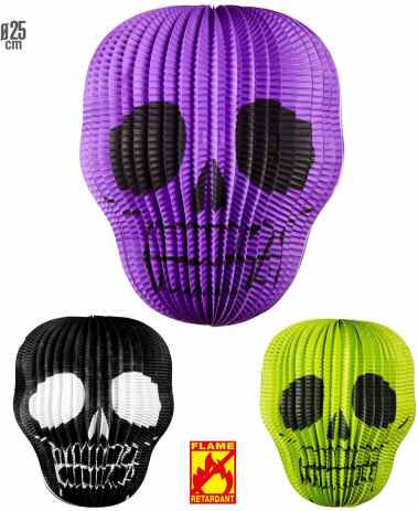 WM Skull Lampion 25cm-3 Σχέδια (95750) (2)