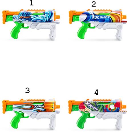 Zuru X-Shot Νεροπίστολο Skins Hyperload Fast-Fill-4 Σχέδια (11854) (1)