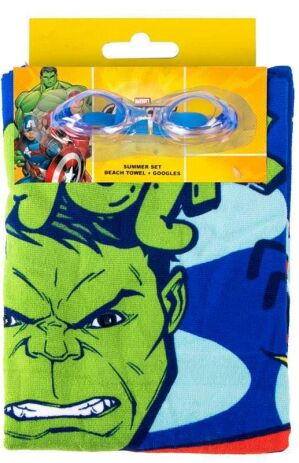 Cerda Avengers Σετ Πετσέτα Θαλάσσης & Γυαλιά Κολύμβησης (2200010702) (0)