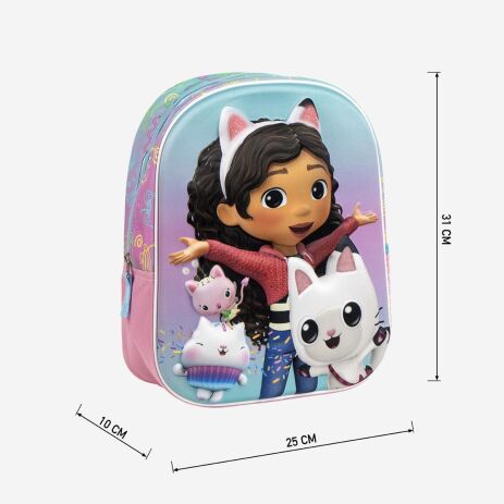 Cerda Gabby's Dollhouse 3D 25 Σακίδιο Νηπιαγωγείου (2100005870) (4)