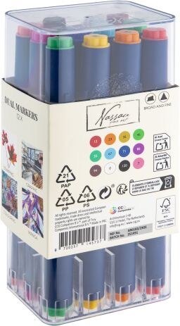 CCG Nassau Μαρκαδόροι Διπλοί 12Τμχ (AR0103/23GE) (1)