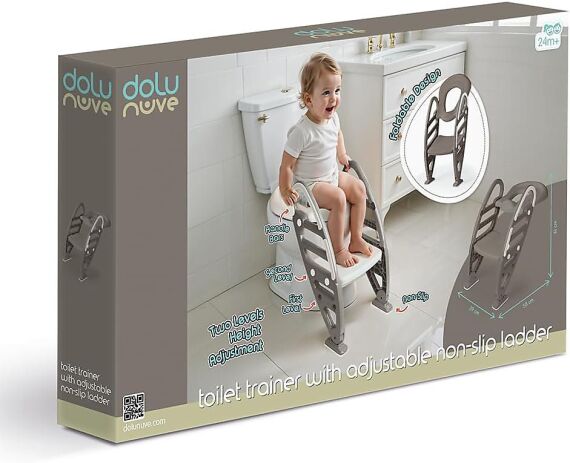 Dolu Κάθισμα Τουαλέτας Με Σκάλα Grey (7243) (1)