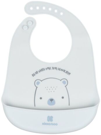 Kikkaboo Σαλιάρα Σιλικόνης Bear With Me Blue (31303030044) (0)