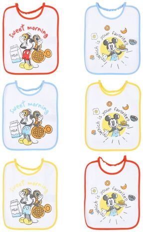 Sun City Χ25/26 Mickey Σετ 6 Σαλιάρες (HY00176) (0)