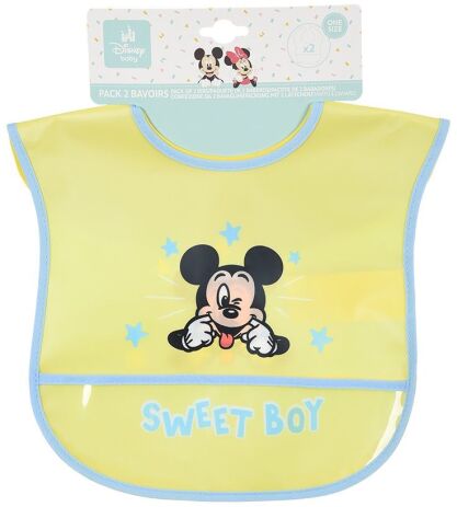 Sun City Χ25/26 Mickey Σετ 2 Σαλιάρες Eva (HY00178) (1)