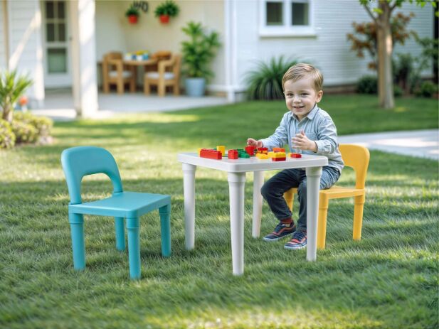 Dolu Σετ Τραπέζι & 2 Καρέκλες-White (2678) (5)