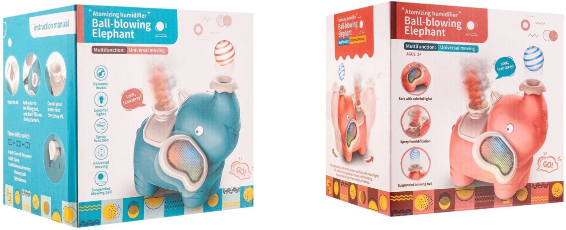 BW Ελεφαντούλης Bump & Go B/O With Light-2 Σχέδια (158-2C) (2)