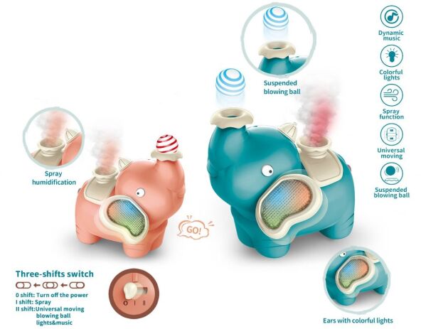 BW Ελεφαντούλης Bump & Go B/O With Light-2 Σχέδια (158-2C) (4)