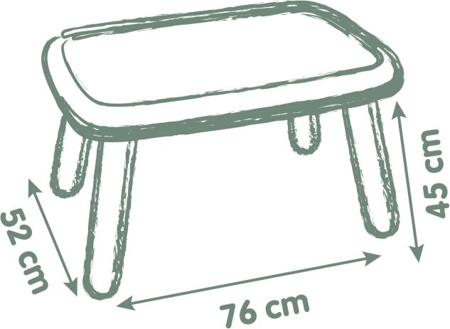 Smoby Life Τραπεζάκι Kid Table Green (7/880408) (2)