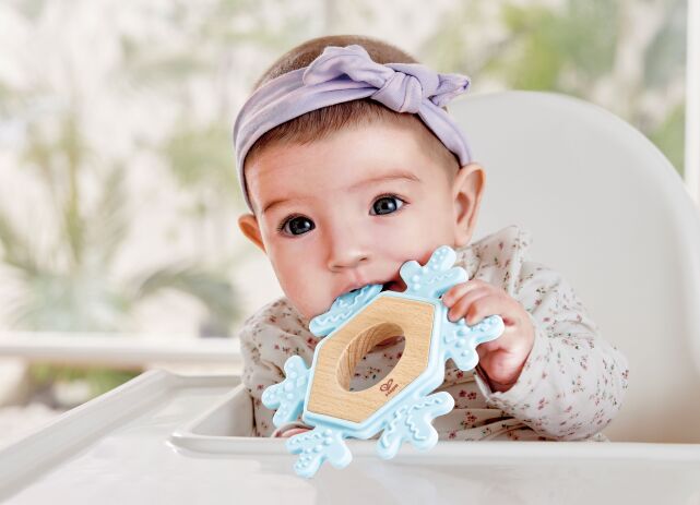 Hape Early Explorer Ξύλινο Snowy Teether (E0122K) (2)