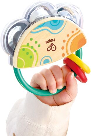 Hape Early Explorer Ξύλινη Κουδουνίστρα Tiny Rattle (E0128K) (2)