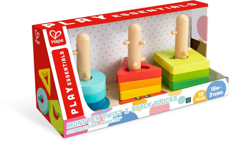 Hape Early Explorer Ξύλινα Τουβλάκια Monster (E0494) (1)