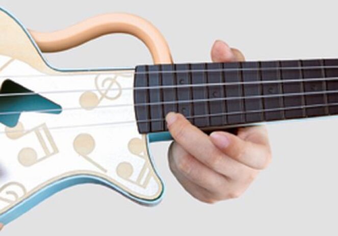 Hape Early Melodies Ξύλινη Κιθάρα Ukulele Rock N Roll (E0626A) (1)