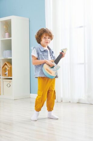 Hape Early Melodies Ξύλινη Κιθάρα Ukulele Rock N Roll (E0626A) (3)