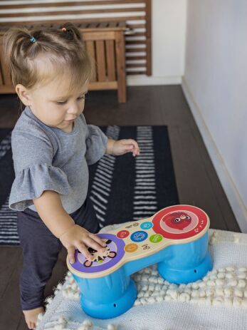 Hape Kids II Ξύλινο Magic Touch Drum Upbeat Tunes (800898) (3)