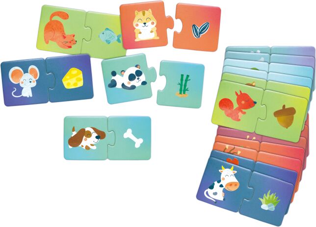 Hape Happy Puzzles Ξύλινο Παζλ Ζωάκια Snack Time (E1665A) (1)