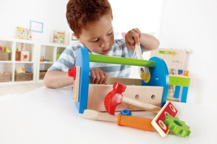 Hape Early Explorer Ξύλινο Κασελάκι Εργαλείων Fix It Tool Box (E3001) (2)