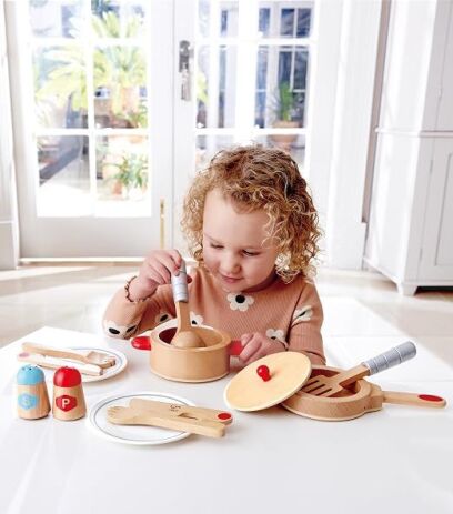 Hape Playfully Delicious Ξύλινα Κουζινικά Cook & Serve Set (E3150X) (3)