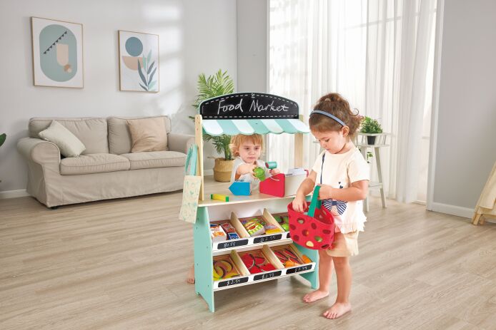 Hape Playfully Delicious Ξύλινος Πάγκος Farmer Market (E3209A) (4)