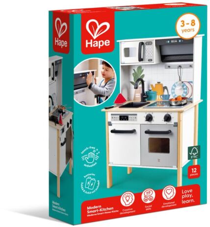 Hape Playfully Delicious Ξύλινη Κουζίνα Modern Smart-Kitchen (E3216A) (1)