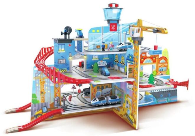 Hape Railway Ξύλινο Σετ Mega City (E3768A) (2)