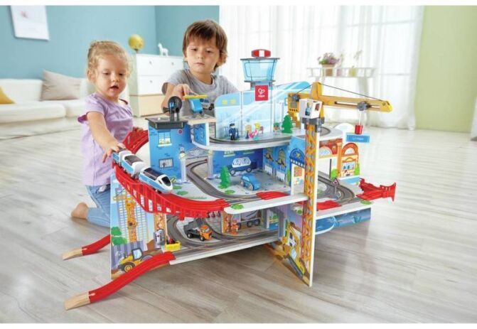 Hape Railway Ξύλινο Σετ Mega City (E3768A) (4)