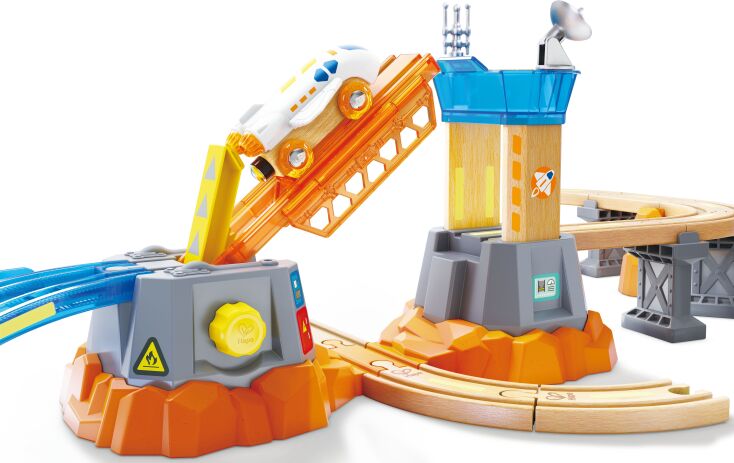 Hape Railway Ξύλινος Σιδηρόδρομος Αποστολή Στο Διάστημα (E3798) (2)