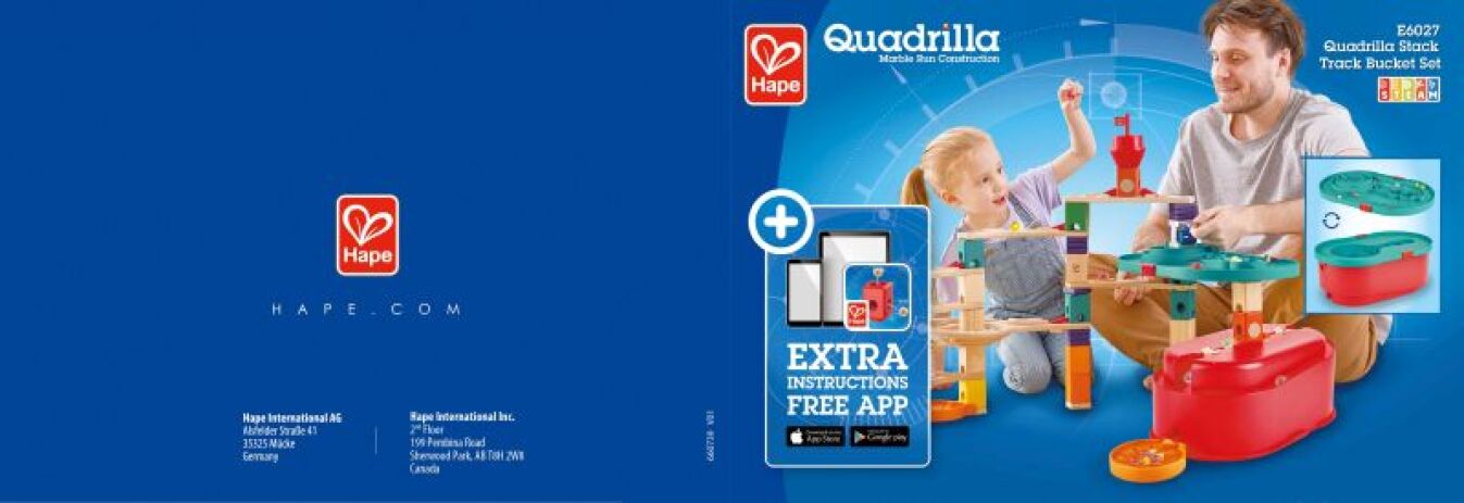 Hape Quadrilla Marble Run Ξύλινο Stack Track Bucket (E6027A) (1)